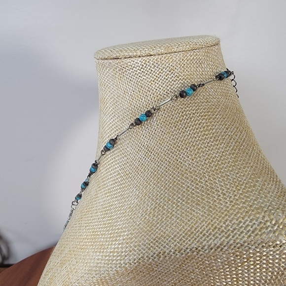 Zuni Style Faux Turquoise Beaded Necklace Star Starfish - Picture 10 of 17